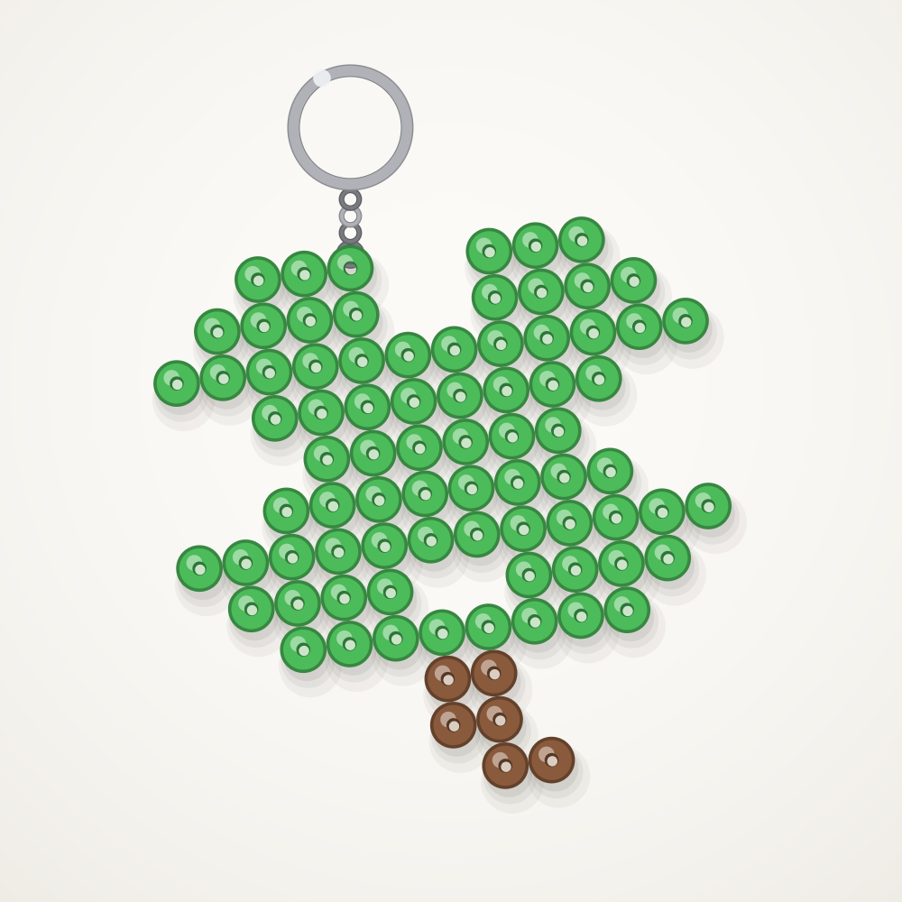 Four-leaf clover keychain