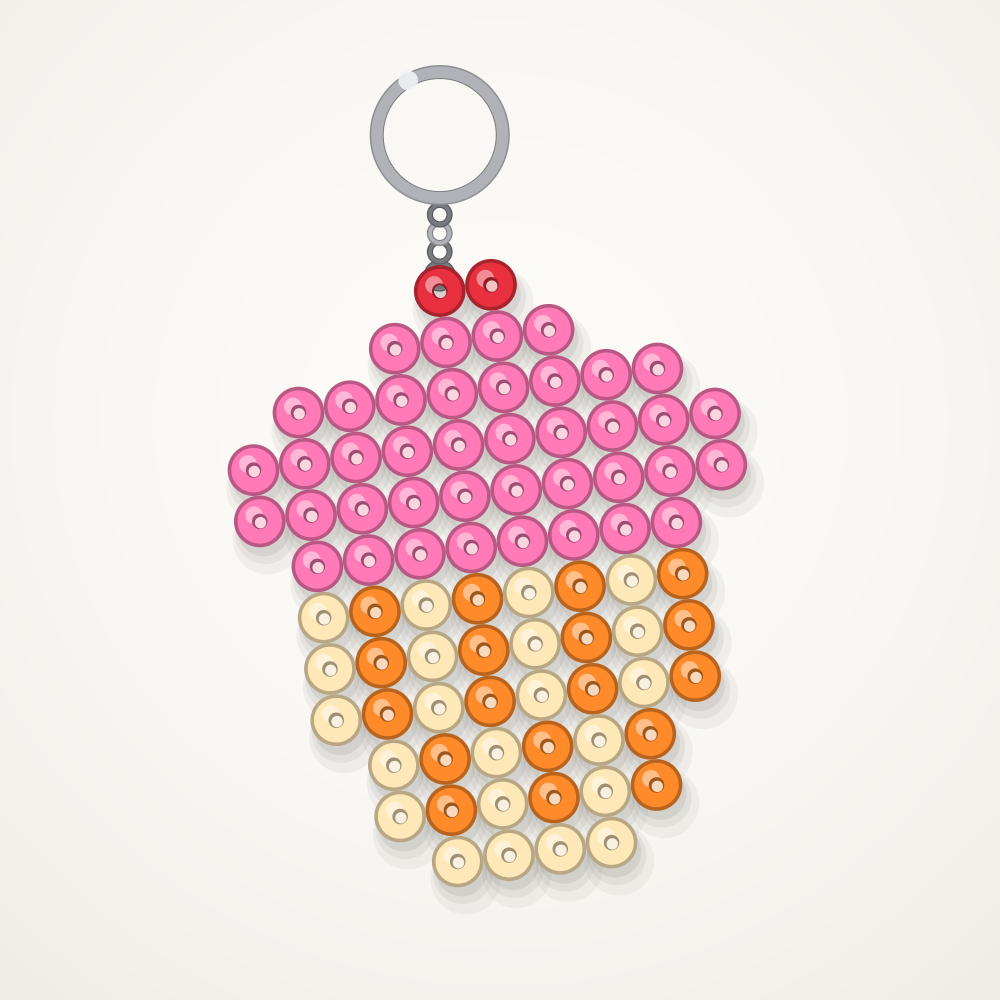 Cupcake keychain