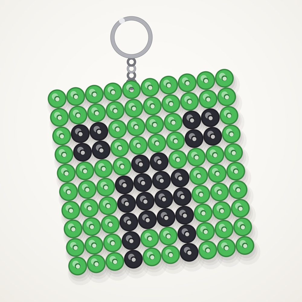 Green pixel face
