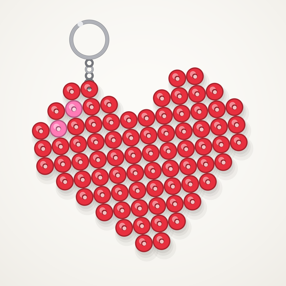 Heart keychain