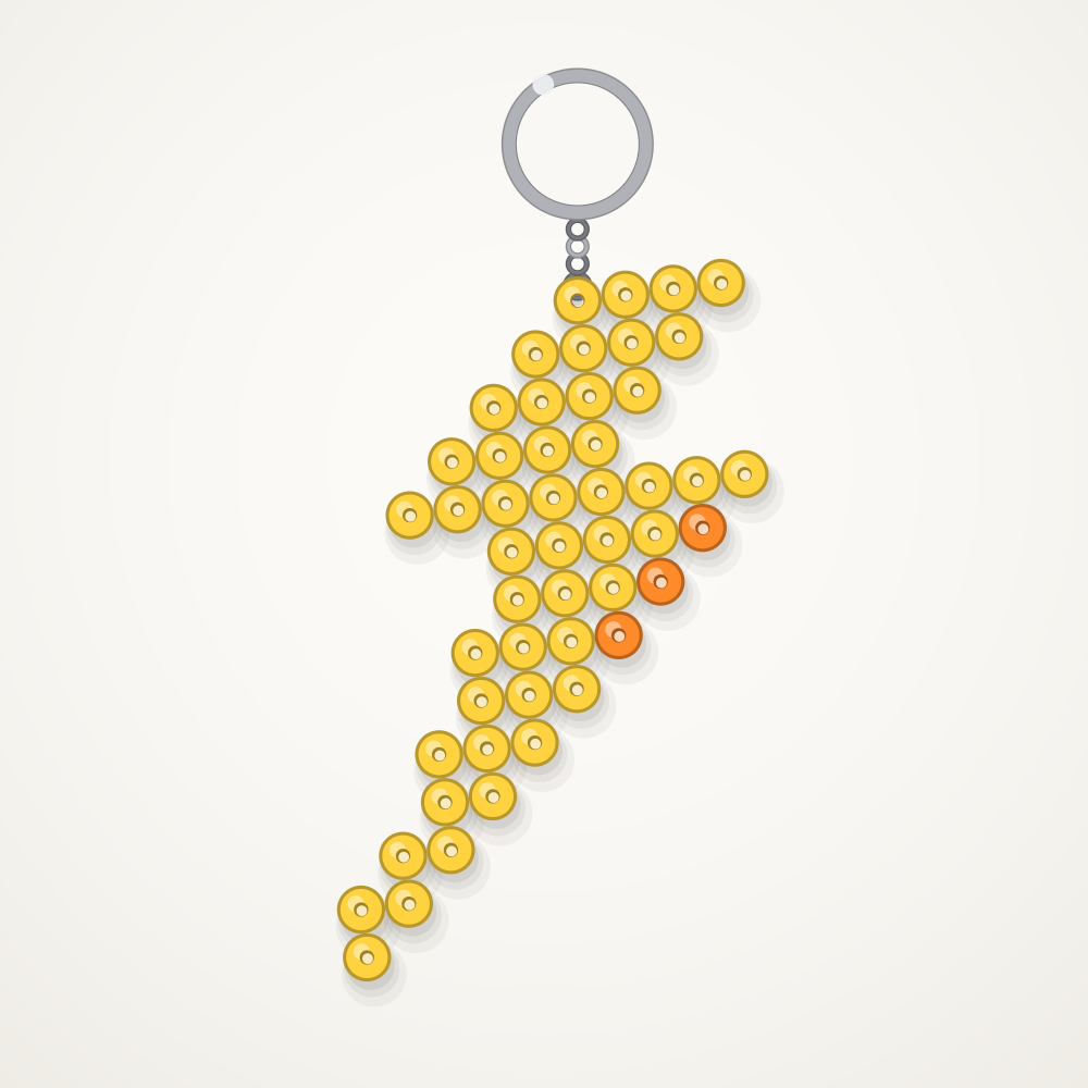 Lightning bolt keychain