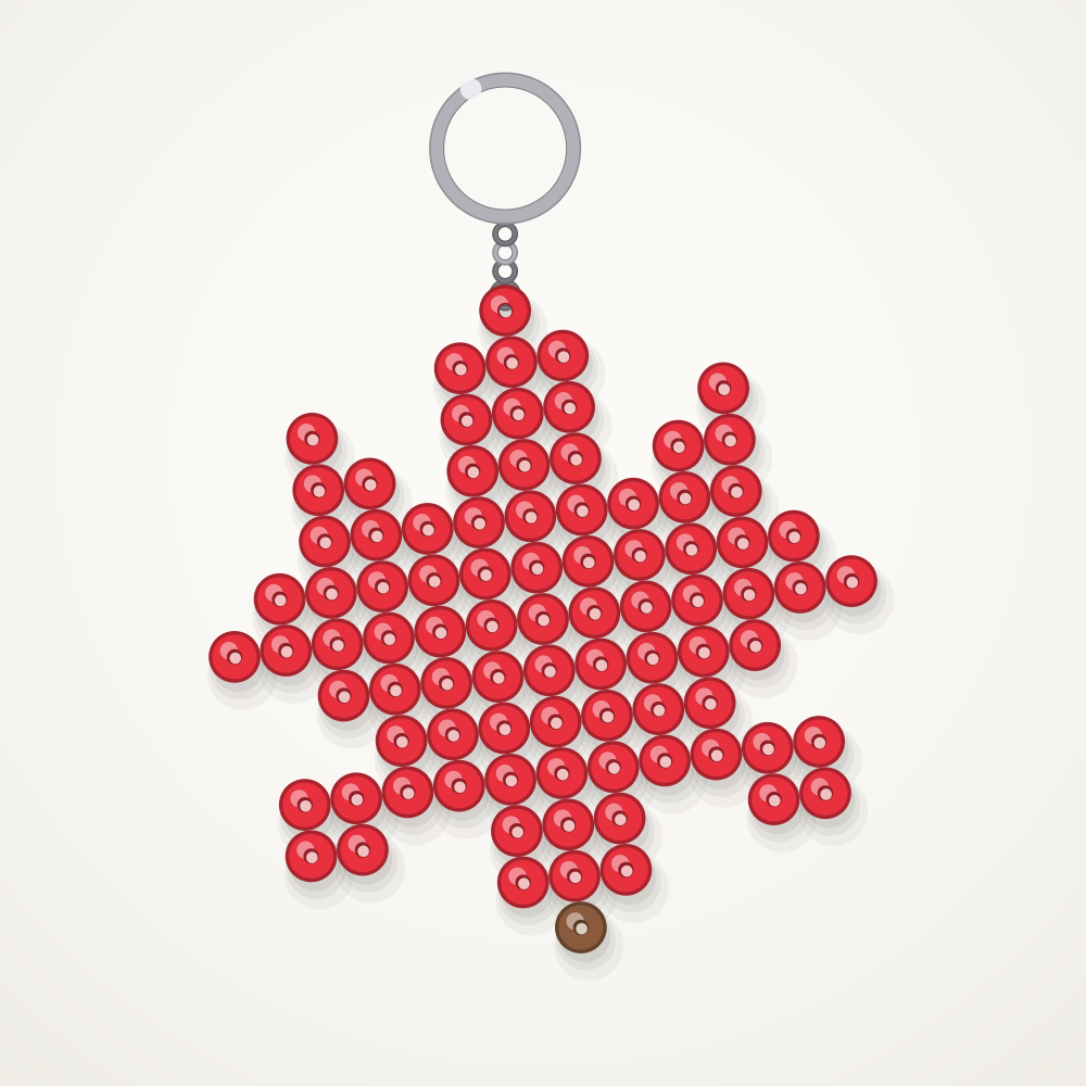 Maple leaf keychain