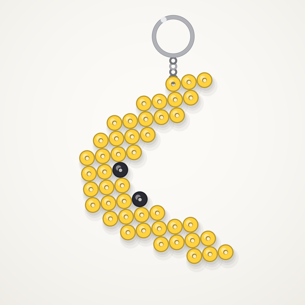Crescent moon keychain