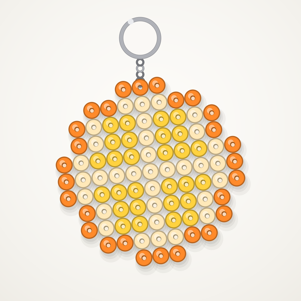 Orange slice keychain