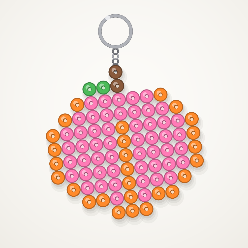 Peach keychain
