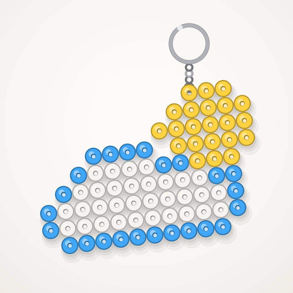 Sun and cloud keychain